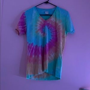 Tie dyed v neck